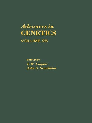 cover image of Advances in Genetics